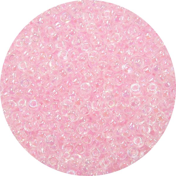 Japanese Seed Bead, Transparent Light Pink AB*