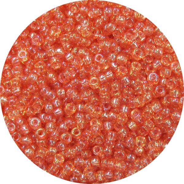 11/0 Japanese Seed Bead, Transparent Dark Peach AB