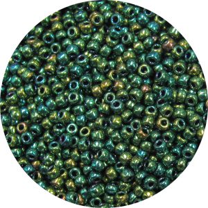 11/0 Japanese Seed Bead, Olive Green Iris