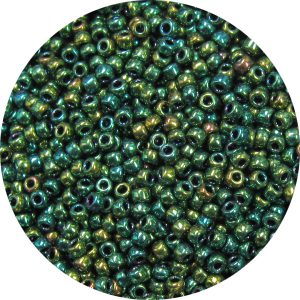 11/0 Japanese Seed Bead, Olive Green Iris