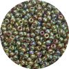 Japanese Seed Bead, Transparent Gold Luster Topaz/ Olive AB
