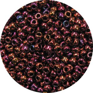 11/0 Japanese Seed Bead, Metallic Cranberry AB