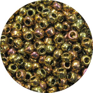 11/0 Japanese Seed Bead, Metallic Gold AB