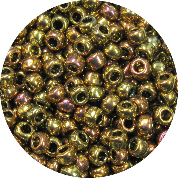 11/0 Japanese Seed Bead, Metallic Gold AB