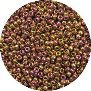 11/0 Japanese Seed Bead, Metallic Rosy Gold AB