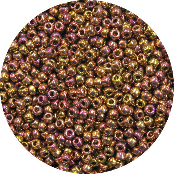 11/0 Japanese Seed Bead, Metallic Rosy Gold AB