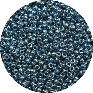 11/0 Japanese Seed Bead, Metallic Steel Blue