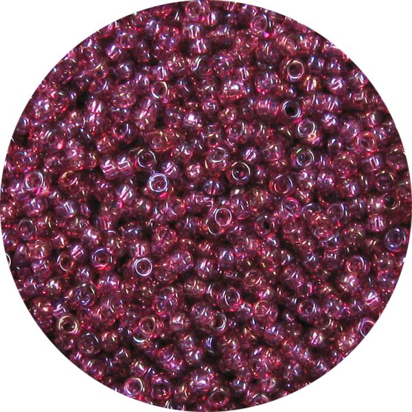 11/0 Japanese Seed Bead, Transparent Smoky Fuchsia AB**