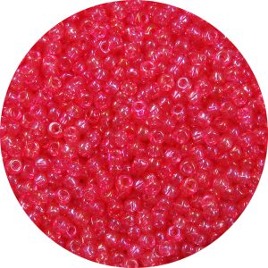 11/0 Japanese Seed Bead, Transparent Dark Rose AB**