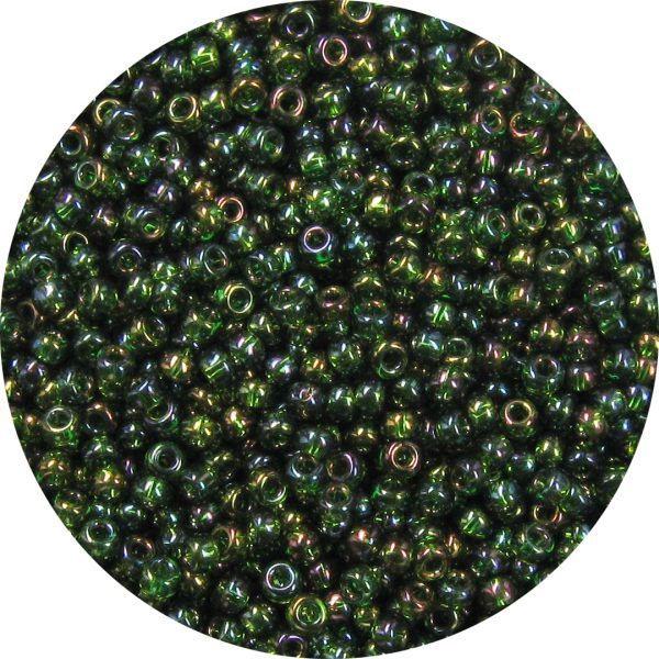 11/0 Japanese Seed Bead, Transparent Dark Olivine AB**
