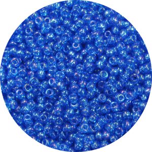 11/0 Japanese Seed Bead, Transparent Vibrant Aqua Blue AB**
