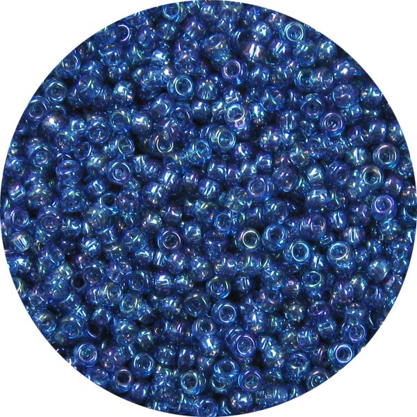 11/0 Japanese Seed Bead, Transparent Montana Blue AB**