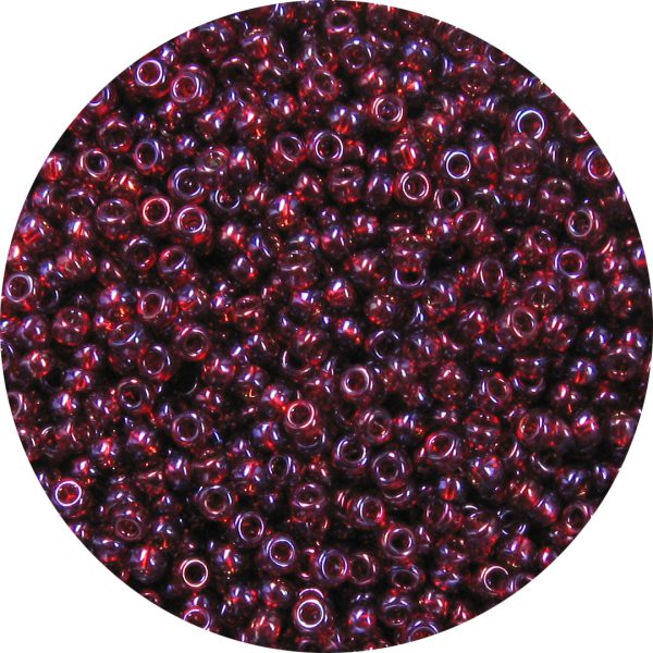 11/0 Japanese Seed Bead, Transparent Cranberry AB**