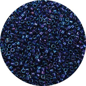 DB1005 - 11/0 Miyuki Delica Beads, Metallic Navy Iris