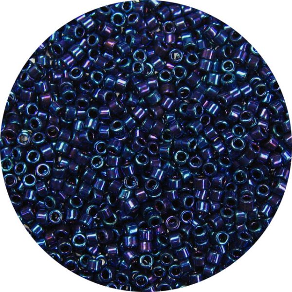 DB1005 - 11/0 Miyuki Delica Beads, Metallic Navy Iris