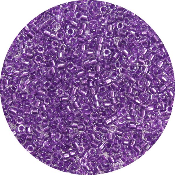 DB0906 - 11/0 Miyuki Delica Beads, Royal Purple Shimmer Lined Crystal