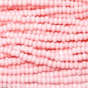 13/0 Czech Charlotte Cut Seed Bead, Opaque Baby Pink Tint