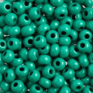 2/0 Czech Seed Bead, Opaque Terra Intensive Aqua Green