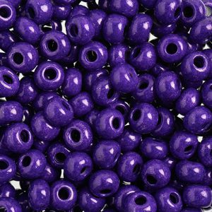 2/0 Czech Seed Bead, Opaque Terra Intensive Cardinal Purple