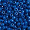 6/0 Czech Seed Bead, Opaque Terra Intensive Capri Blue