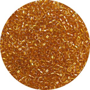 DB0065 - 11/0 Miyuki Delica Beads, Metallic Gold Lined Topaz AB