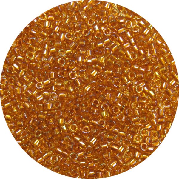 DB0065 - 11/0 Miyuki Delica Beads, Metallic Gold Lined Topaz AB