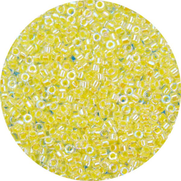 DB0053 - 11/0 Miyuki Delica Beads, Yellow Lined Crystal AB*