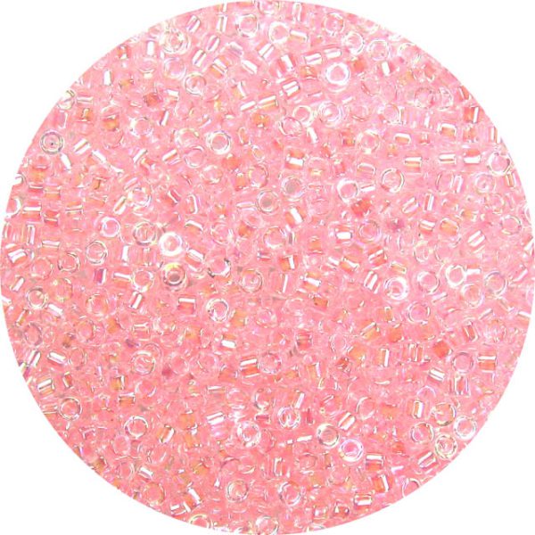 DB0071 - 11/0 Miyuki Delica Beads, Baby Pink Lined Crystal AB*