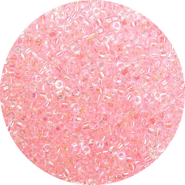DB0071 - 11/0 Miyuki Delica Beads, Baby Pink Lined Crystal AB*