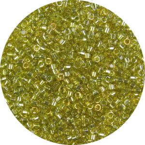 DB0124 - 11/0 Miyuki Delica, Transparent Gold Luster Light Olivine