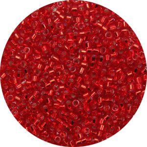 DB0043 - 11/0 Miyuki Delica Beads, Silver Lined Light Ruby