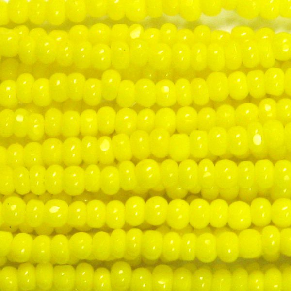 11/0 Czech Charlotte/True Cut Seed Bead, Opaque Lemon Yellow