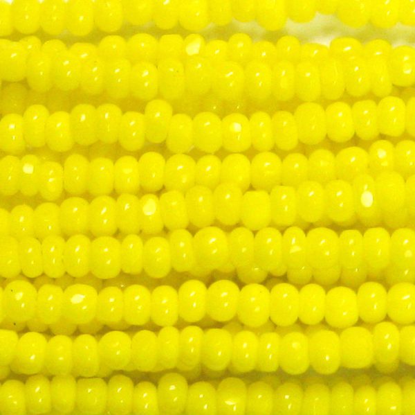 11/0 Czech Charlotte/True Cut Seed Bead, Opaque Corn Yellow