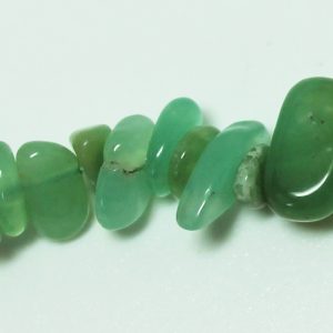 Chrysoprase Chips, 8mm average size, 16" strand