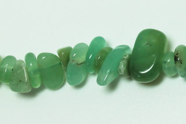 Chrysoprase Chips, 8mm average size, 16" strand