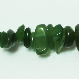 Columbian Nephrite Jade Chips, 8mm average size, 16"