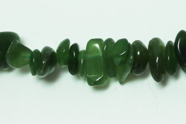 Columbian Nephrite Jade Chips, 8mm average size, 16"