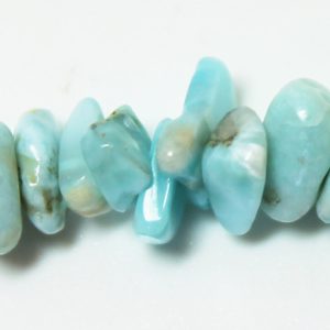 Larimar Chips, 8mm average size, 16"