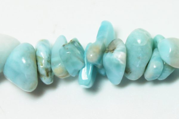 Larimar Chips, 8mm average size, 16"