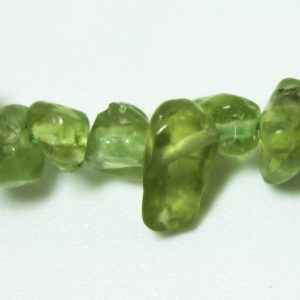 Peridot Semi-Precious Gemstone Bead Chips, 16" Strands