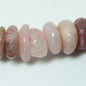 Pink Peruvian Opal Chips, 8mm average size, 16" strand