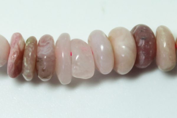 Pink Peruvian Opal Chips, 8mm average size, 16" strand