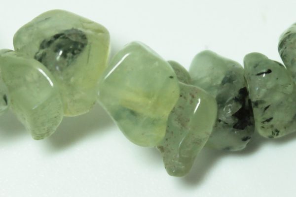 Prehnite with Epidote Chips, 10mm average size, 32" strand