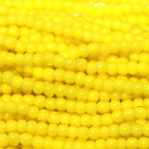 10/0 Czech Seed Bead, Yellow White Heart