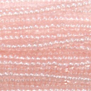 10/0 Czech Seed Bead, Transparent Light Rosaline Luster Tint**