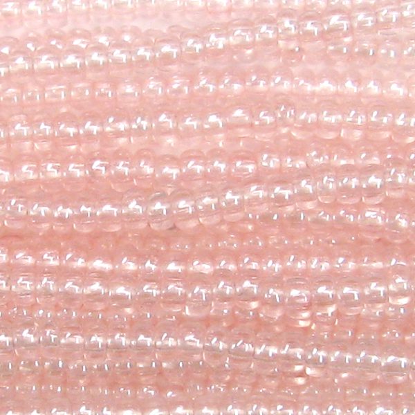 10/0 Czech Seed Bead, Transparent Light Rosaline Luster Tint**