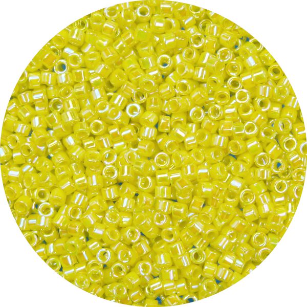 DB0160 - 11/0 Miyuki Delica Beads, Opaque Lemon Yellow AB