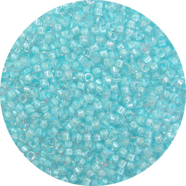 DB0078 - 11/0 Miyuki Delica Beads, Aqua Blue Lined Crystal AB*