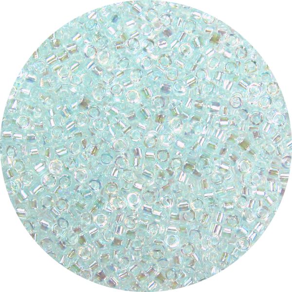 DB0083 - 11/0 Miyuki Delica Beads, Pale Aqua Lined Crystal AB*
