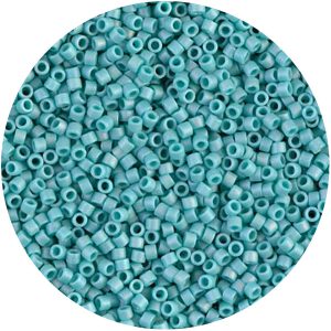 DB0878 - 11/0 Miyuki Delica Beads, Frosted Opaque Turquoise Green AB